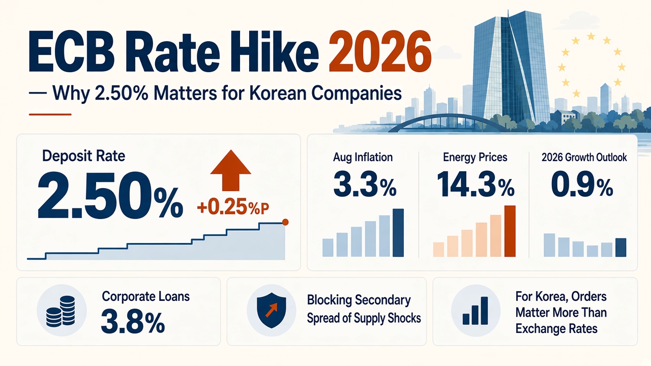 ECB Rate Hike 2026 — Why 2.50% Matters for Korean Companies