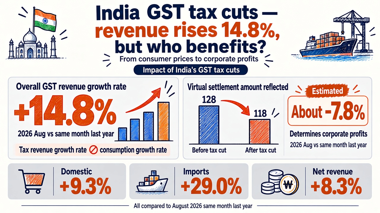 India GST tax cuts — revenue rises 14.8%, but who benefits?