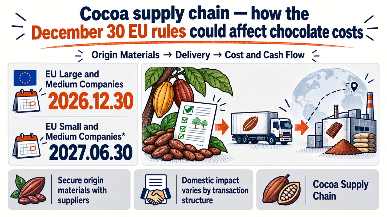 Cocoa supply chain — how the December 30 EU rules could affect chocolate costs
