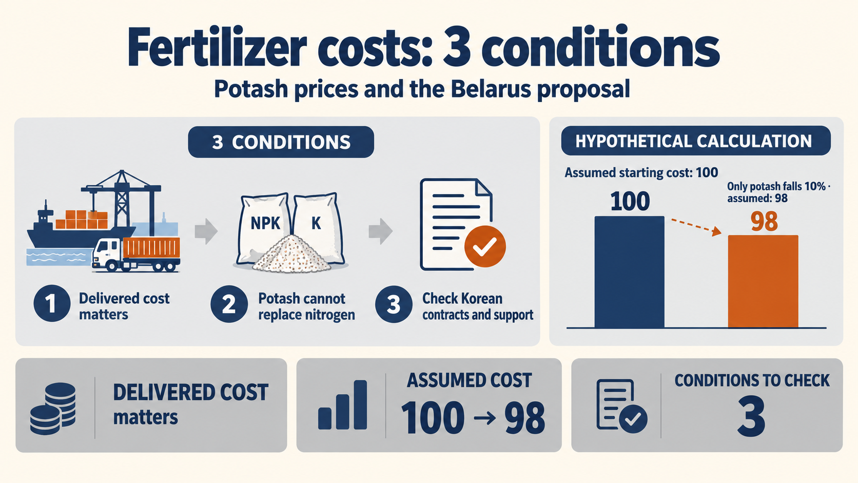 Potash prices — 3 conditions behind the Belarus purchase proposal