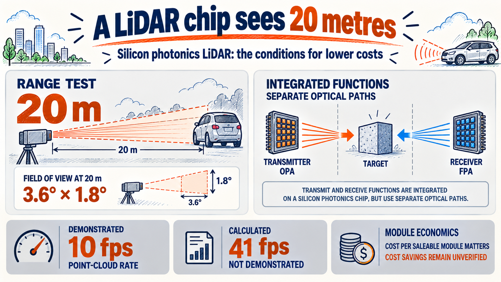 Silicon photonics LiDAR: can a 20-metre demonstration lower robot sensor costs?