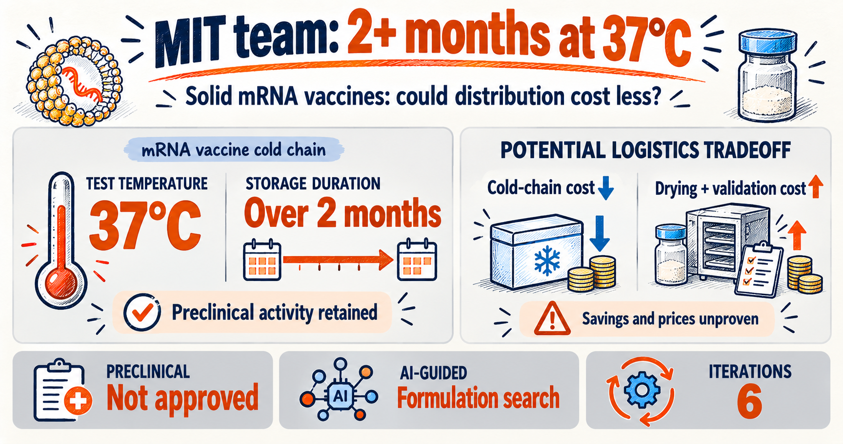 mRNA Vaccine Cold Chain: Two Months at 37°C—Where Could Costs Fall?