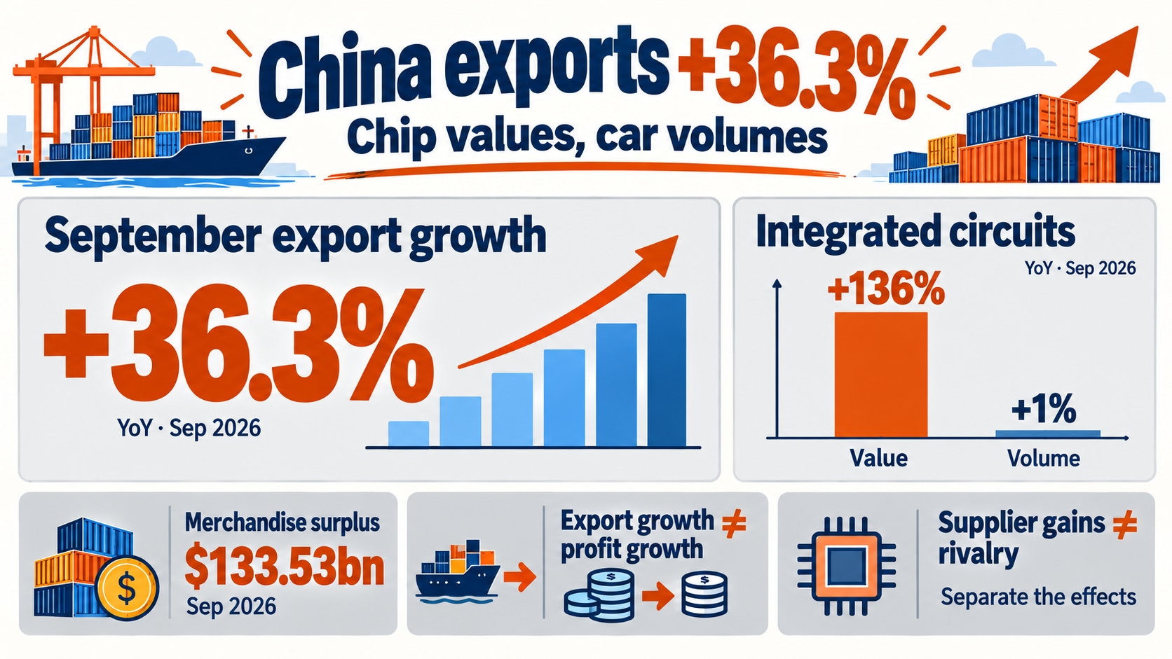 China Exports Jump 36.3%: Why Chips and Cars Mean Different Things for Korea