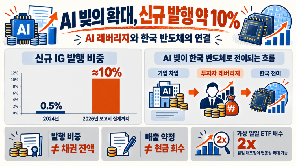 AI 레버리지: 하이퍼스케일러 신규 IG 발행 비중 약 10%와 한국 반도체 전이 구조