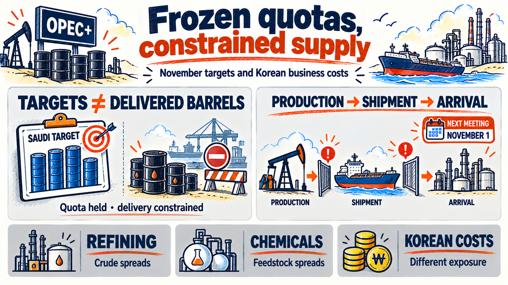 OPEC+ Holds November Quotas: Why Oil Supply Still Falls Short